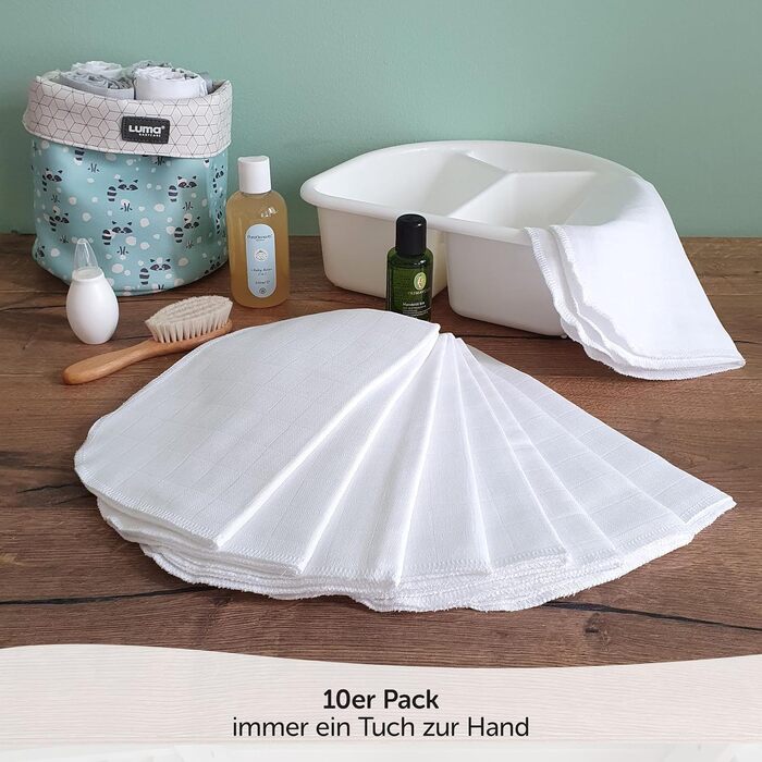 Муслінові пелюшки MAKIAN 10 упаковок - 35x50 см, сертифіковані Oeko-TEX Standard 100 преміум якості - серветки для відрижки преміу