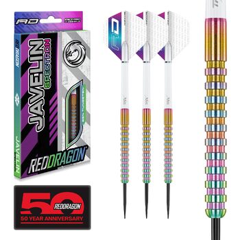 Дартс RED DRAGON - Javelin Spectron - 85 вольфрам - Професійний набір дротиків з льотками та древками - Доступні з м&39яким наконечником 18 г / 20 г повною вагою та металевим наконечником 20 г, 22 г, 24 г та 26 г