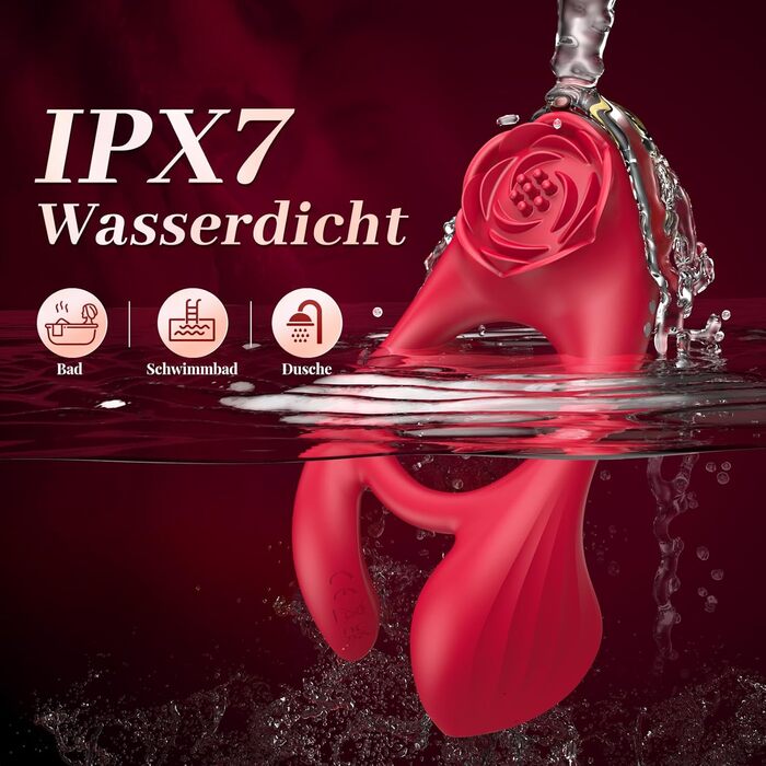 Ерекційне кільце 3 в 1 rinofans, з вібрацією, червоне, 7 режимів, стимулятор клітора та подовжувач ерекції