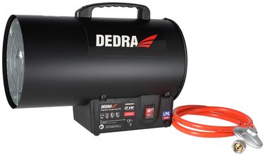 Газовий вентилятор-обігрівач 27 кВт DEDRA DED9943ADE 300 м/год, електричне п&39єзопідпалювання, робочий діапазон температур 2050C, вбудований вентилятор, системи безпеки, мобільний та ергономічний