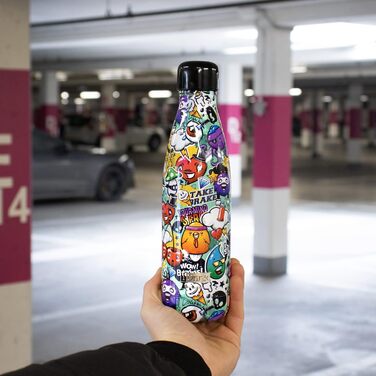 Пляшка для пиття 350/500/1000 мл Термос зі сталі (500 мл, Графіті) 500 мл Графіті