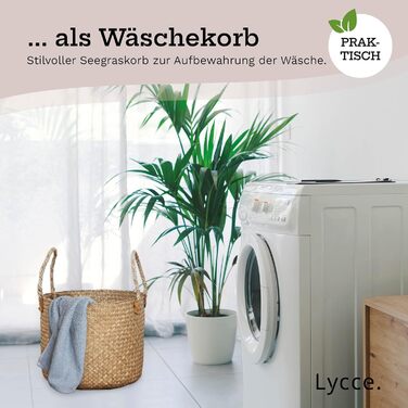 Кошик для білизни Rong з ручкою Морська трава, розмір 1 (Ø 36 см) Ідеально підходить як кошик для зберігання речей або кошик для білизни для ванної кімнати, спальні, вітальні, дитячої кімнати. Розмір 1