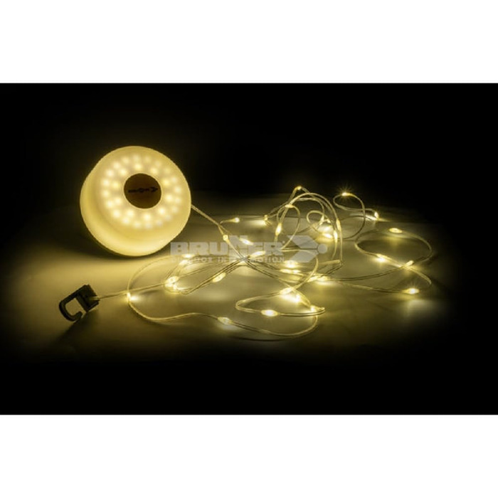 Ліхтар для кемпінгу BRUNNER, що перезаряджається, з гнучкими та згортаються світловими стрічками, IP44, сірий