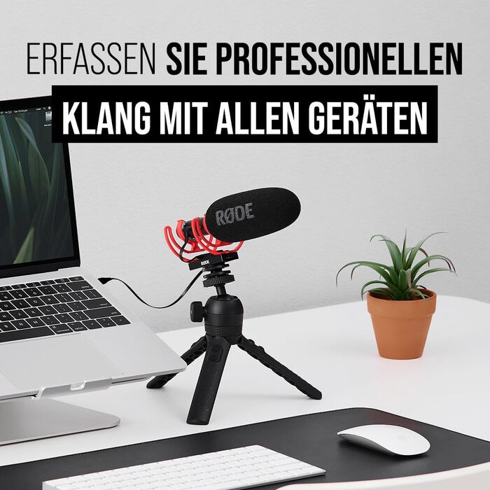 �DE VideoMic NTG Premium USB/камерний мікрофон з декількома варіантами перемикання та функціями для запису відео, створення контен