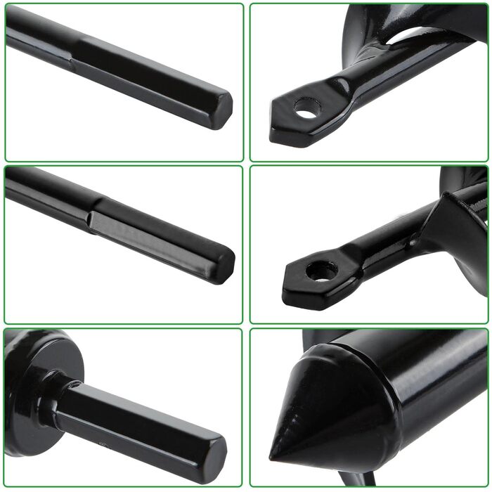 Набір садових бурів для акумуляторного шуруповерта (3 шт.) 4x42 см, 8x30 см, 4x20 см садові рукавички