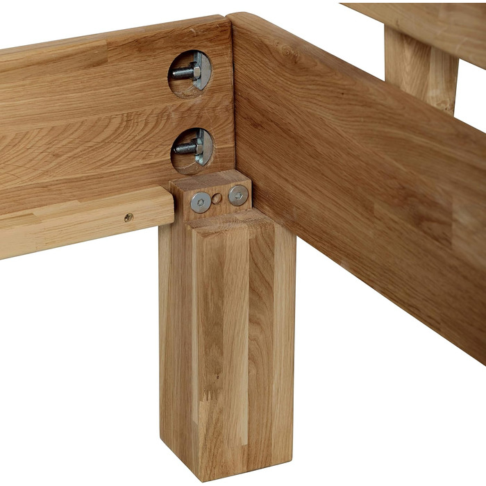 Ліжко з масиву дерева Krok Wood Julia з дуба (180 x 200 см) 180 x 200 см Дуб