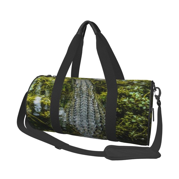 Дорожня сумка-циліндр з крокодилячим принтом, спортивна сумка для чоловіків та жінок, сумка-мішок, спортивна дорожня сумка