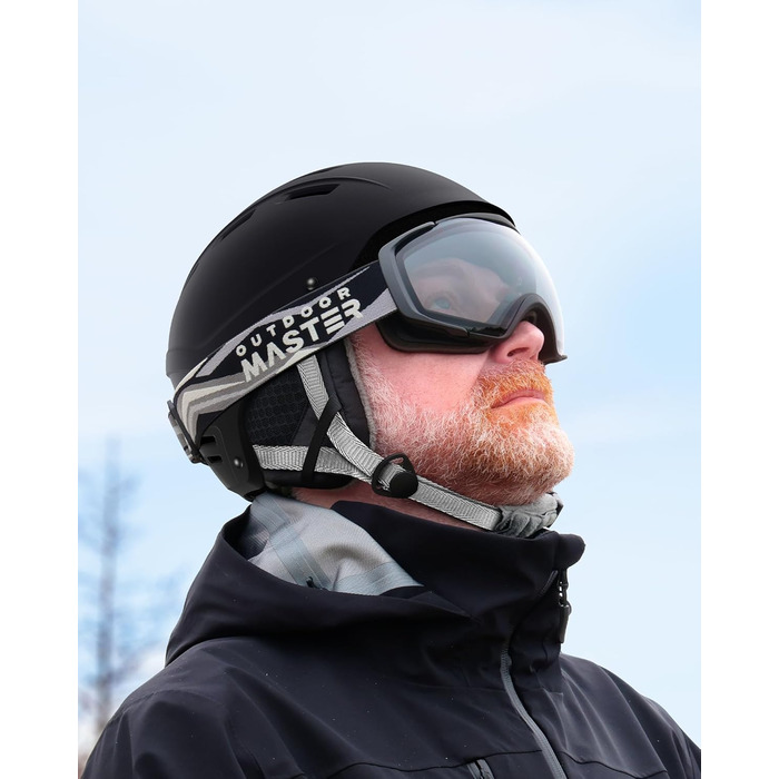 Лижний шолом OutdoorMaster MIPS - Шолом Kelvin II MIPS для сноуборду, чоловічий, жіночий та молодіжний, матовий чорний, розмір M