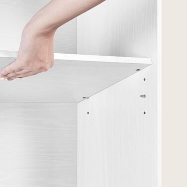 Книжкова полиця Yaheetech, 7-секційна книжкова шафа з регульованою полицею, окремостояча полиця 180,5 см В, відкрита полиця для зберігання речей для вітальні/домашнього офісу/кабінету (біла, 60x24x180,5 см) Біла 60x24x180,5 см