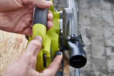 Безщіткова акумуляторна портативна дискова пила RYOBI 18 В ONE RCS18BL-0, пильний диск 184 мм, налаштування без інструменту, без а