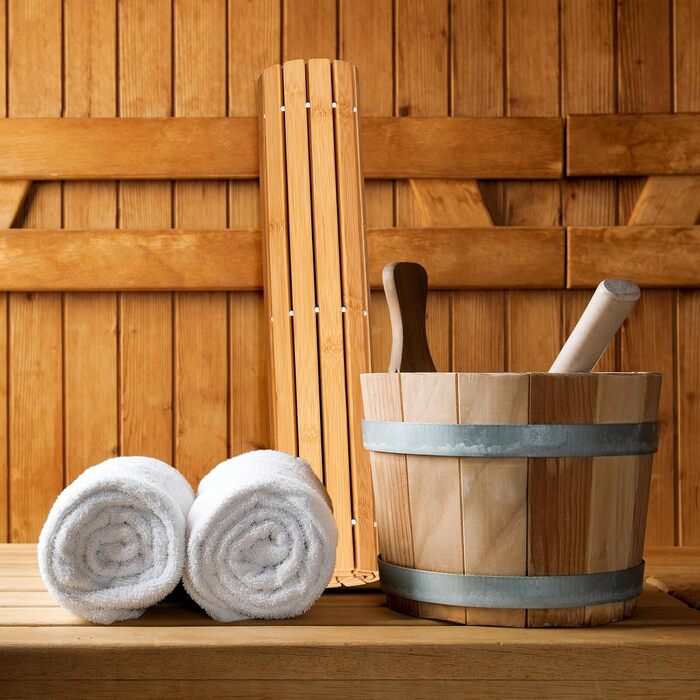 Килимок для ванної Relaxdays з бамбука, 80x50 см, нековзний килимок для душу, килимок для ванної кімнати, що згортається, натуральний/білий