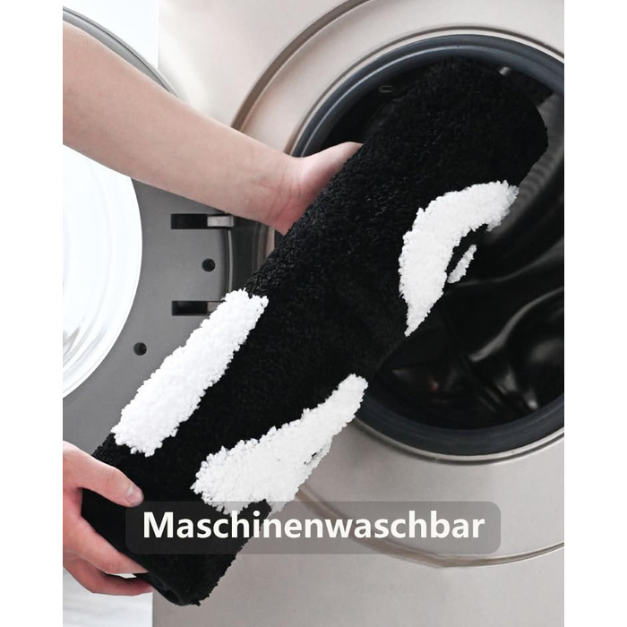 Килимок для ванної Get Naked 50x80 см, нековзний килимок для ванної, що миється, килимок для душу з мікрофібри, що вбирає вологу, м&39який килимок для ванної, чорний 50 x 80 см