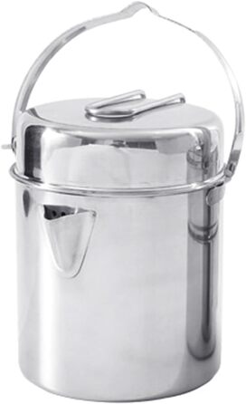 Кавник для кемпінгу з нержавіючої сталі 304, об&39ємом 1 літр, вузький, швидкозакривається, для мандрівників та трекерів, тонкий посуд для походів, стійкий до іржі. Нова нержавіюча сталь.