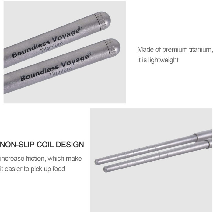 Титанові складні палички для їжі Кемпінгові дорожні висувні палички для їжі Ультралегкі багаторазові портативні столові прибори Ск