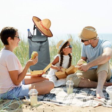 Сумка-візок для покупок Relaxdays, складана, 25 л, з колесами, витримує до 10 кг, розміри 91 x 40 x 30 см, чорна