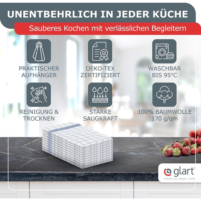 Набір з 10 чайних рушників рушники кухонні, 50х70 см, 100 бавовна Oeko-TEX Standard 100, сірі, попередньо випрані, серветки для ку