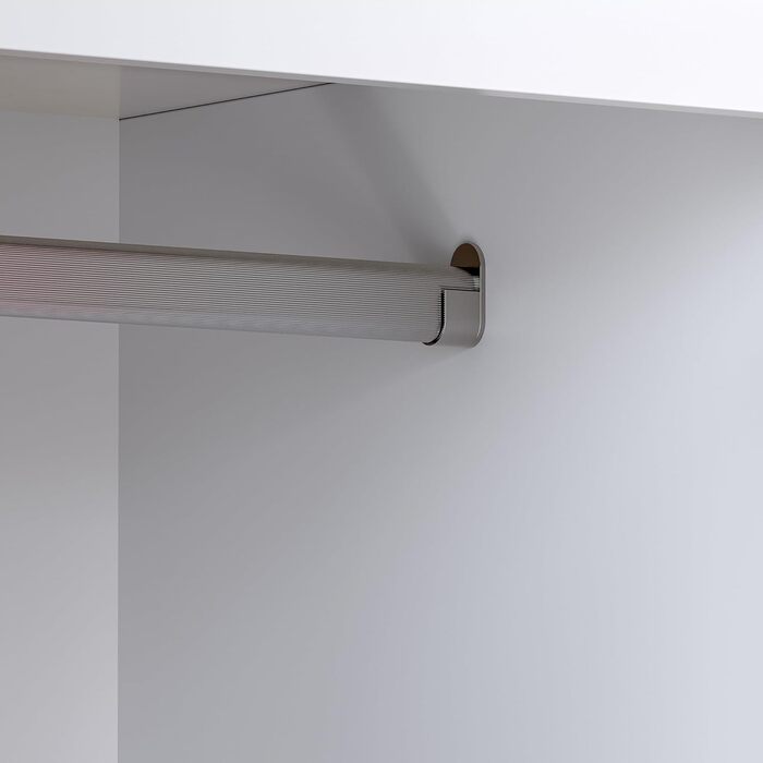 Дитяча шафа Sandnes з 2 дверима та 1 шухлядою, штанга для одягу, дитяча кімната, 123 x 60 x 40 см, рожевий/білий