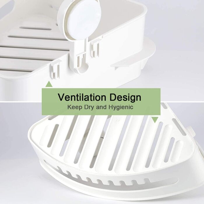 Присоска для зберігання, кошик для душу без кутової полиці для свердління, полиця для душу багаторазового використання 1000 разів, організація кухні, ванної кімнати, шампунь, офіс, балкон, вантажопідйомність 10 кг полиці для душа