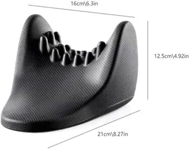 И Релаксатор шиї та плечей Пристрій для витягування шийки матки Полегшення болю Мануальна терапія Чорна подушка-розтягувач, 1/2 шт.