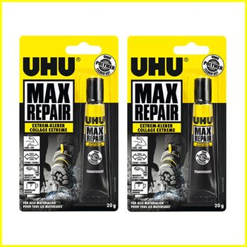 Клей UHU 45820 Max Repair Extreme, туба 20 г, 2 шт. и