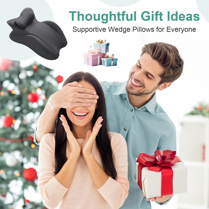 Клиноподібна подушка з піни з ефектом пам&39яті, подушка для читання для узголів&39я ліжка, подушка для ліжка для сидіння, ергономічна підтримка при болях у спині, для сну на животі, ідеально підходить для масажу, поперекова подушка зі знімним чохлом, тем