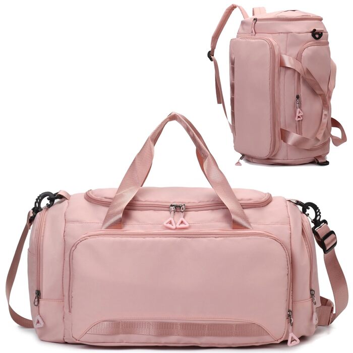 Спортивна сумка для жінок та чоловіків, дорожня сумка, спортивна сумка SUNYBLIS 40 л з відділенням для взуття, відділенням для вологи, водонепроникний спортивний рюкзак, тренувальна сумка з рюкзаком, сумка для вихідних, ручна поклажа, дорожня спортивна су