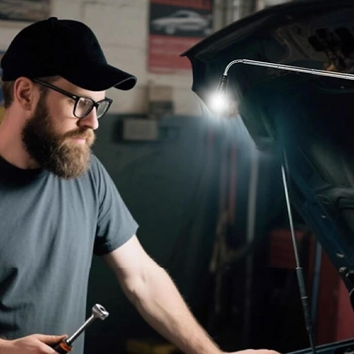 Портативний робочий ліхтарик, телескопічний ліхтарик, що перезаряджається, аварійний ліхтарик для ремонту автомобіля, кемпінгу, збирання кутів, гнучкий ліхтарик