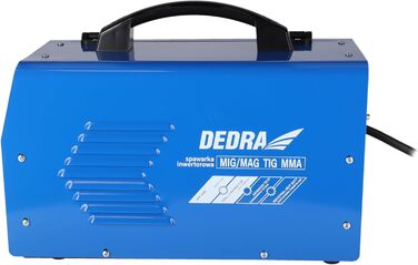 Інверторний зварювальний апарат DEDRA 200A IGBT MIG/MAG з функціями WIG, MMA, Hot Start, Anti Stick, Arc Force та LCD-дисплеєм