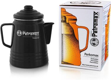 Емальований кавник Petromax Percolator 1,5 літра (чорний) на всіх типах печей, на вугіллі та решітках гриля Випуск найтонших ароматів від кави та чаю ароматний і насичений Чорний 1,3 літра