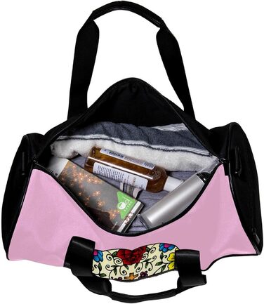 Спортивна сумка, маленька дорожня сумка, сумка для шопінгу та йоги з квітковим та череповим принтом, сумка для фітнесу на відкритому повітрі, ручна поклажа