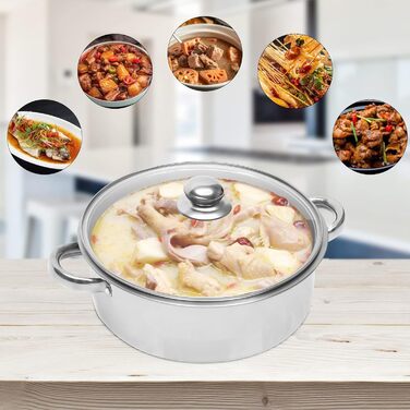 Пароварка з 5-шарової нержавіючої сталі, органічна пароварка зі скляною кришкою, скороварка для варильної поверхні та індукційної