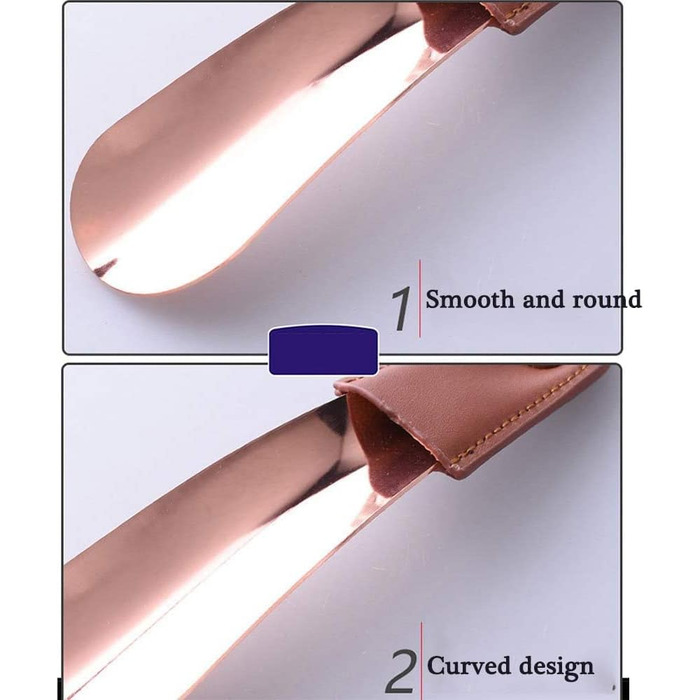 Взуття тягне. , професійні ріжки для взуття з нержавіючої сталі, взуттєві гаджети для зручного взуття, підходять для чоловіків, літніх людей, жінок, вагітних жінок і дітей Рожеве золото