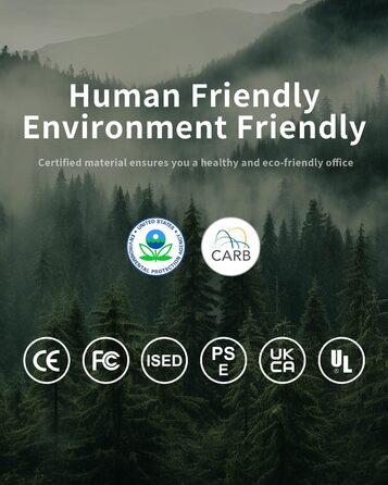 Стіл FEZIBO з регульованою висотою та портами зарядки USB-A та USB-C, 100 x 60 см