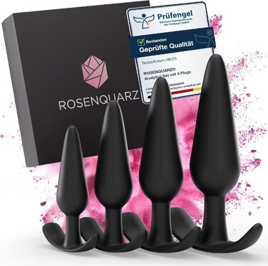 Набір анальних пробок ROSENQUARZ, з медичного силікону, 4 шт.