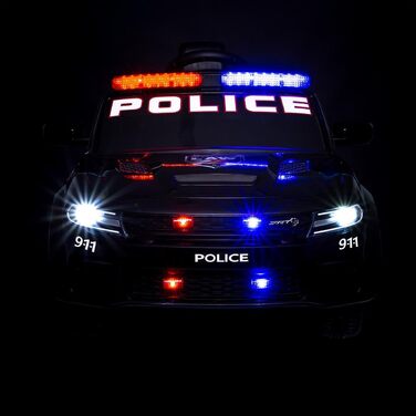 Дитячий електромобіль поліції з дистанційним управлінням - 3-5 років до 30 кг, дитячий транспортний засіб зі звуком і світлом, еле