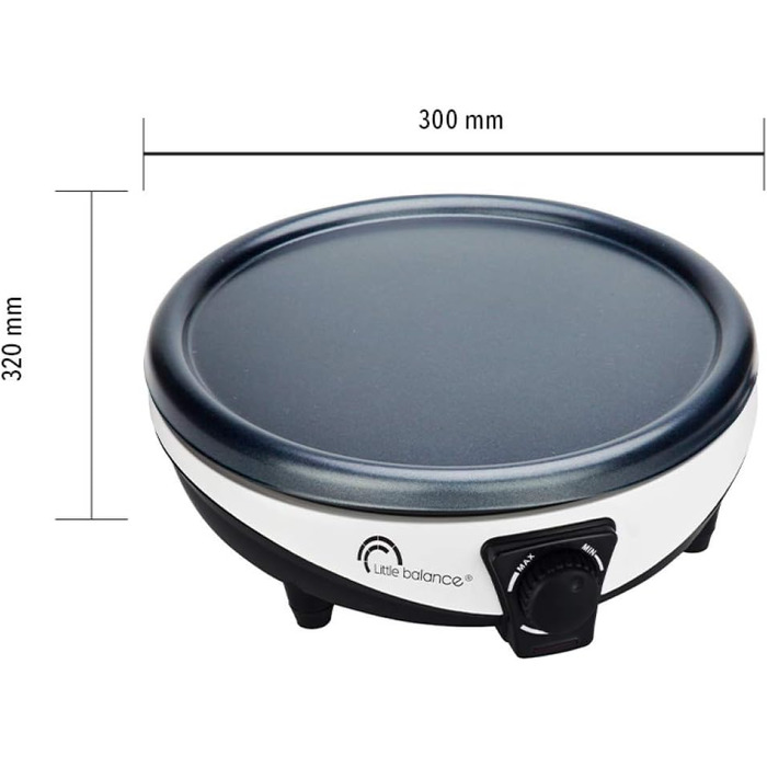 Млинниця LITTLE BALANCE 8212 Happy Crpes & Pancakes, чавунно-керамічна, біла/чорна біла/чорна