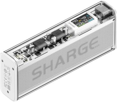 Прозора акумуляторна батарея з портами USB-C USB-A і розумним дисплеєм, ноутбук зовнішні акумулятори для мобільних телефонів для i