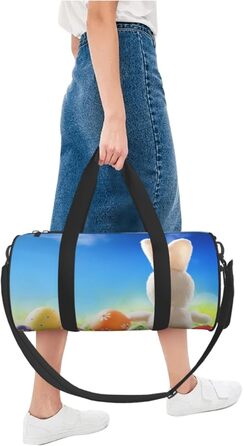 Велика спортивна сумка-мішок для подорожей Великдень, міцна, чорна, універсальний розмір