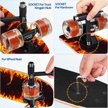 Скейтборди з різнокольоровими миготливими колесами для початківців, дітей, підлітків, дорослих, комплект стандартних скейтбордів, 9-шарова кленова дека, увігнутий скейтборд 2-Fire Skateboard-DE