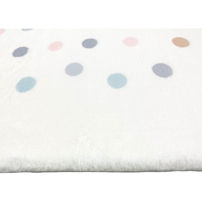 Килим мрія дитячий килим ігровий килим для хлопчиків дівчаток м'який різнокольоровий крапки простий у догляді кремовий 120 x 170 с