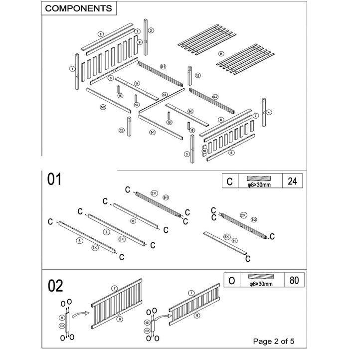Ліжко Aspire Beds Atlantic Solid Timeless White Wooden Bed - елегантний дизайн Shaker, високоякісні матеріали, легке складання, універсальне, міцне, 200Д x 140Ш x 82В, біле
