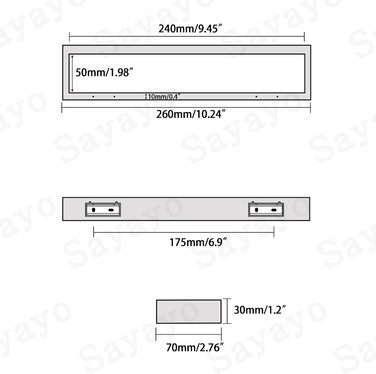 Тримач для рушників SAYAYO Чорний тримач для рушників для ванної кімнати Тримач для рушників для гостей Настінний тримач для рушників з нержавіючої сталі для ванної та кухні 26 см