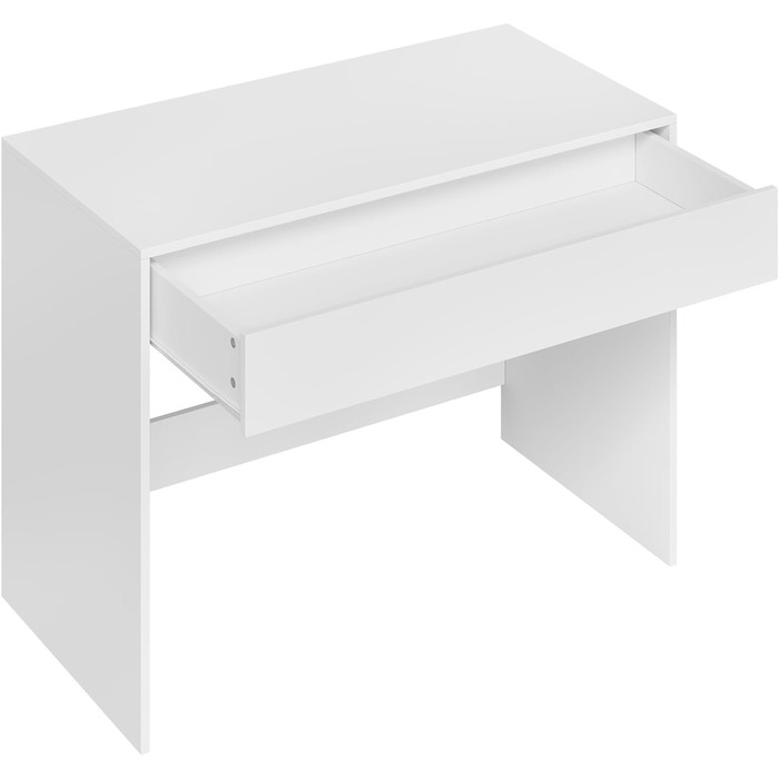 Письмовий стіл з шухлядами, комп&39ютерний стіл, офісний стіл, ПК-стіл для дітей та спалень з мінімалістичним дизайном, 100x50x75 см, білий