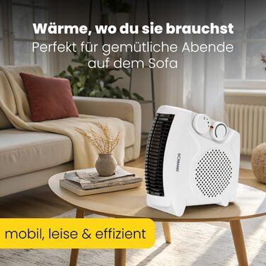 Електричний обігрівач - Тепловентилятор - Допоміжний обігрівач - Регульований термостат - 2 режими нагріву - Функція охолодження - 2000 Вт - Boman HL 1095 CB