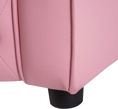 Дитяче крісло/диван HOMCOM, ніжки з масиву дерева, подушка з пінопласту, дитячий стілець для дитячої кімнати/ігрової кімнати, 59 x 41,5 x 49 см, для дітей 1,5-3 років, рожевий