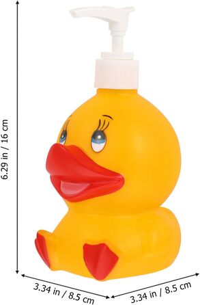 Мультфільм лосьйон насос пляшка порожня качка емульсія насос пляшка тварин шампунь гель для душу дозатор контейнер для дитини (жов