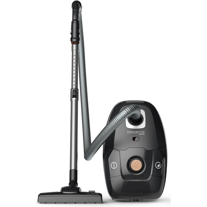 Пилосос з мішком 400 Вт 4,5 л мішок для пилу 99,98 HEPA-фільтрація 12 м радіус дії компактний дизайн вкл. аксесуари чорний Будинок