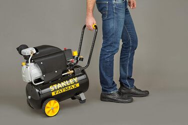 Компресор Stanley 251/10/24S FMXCM0062E - Повітряний компресор 10 бар - 24 л - 240 л/хв - Вбудована нековзна ручка - Чорний