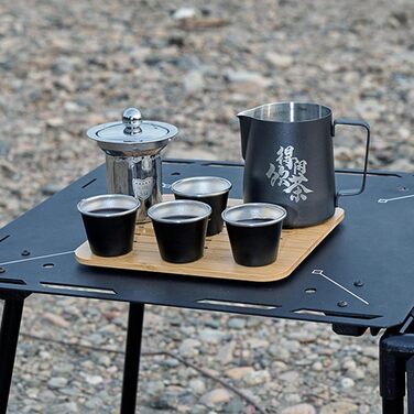 Набір для чаювання з нержавіючої сталі, портативний чайний сервіз Кунг-фу чайний сервіз з сумкою для подорожей, для дому, активного відпочинку, походів, кемпінгу та рюкзаків