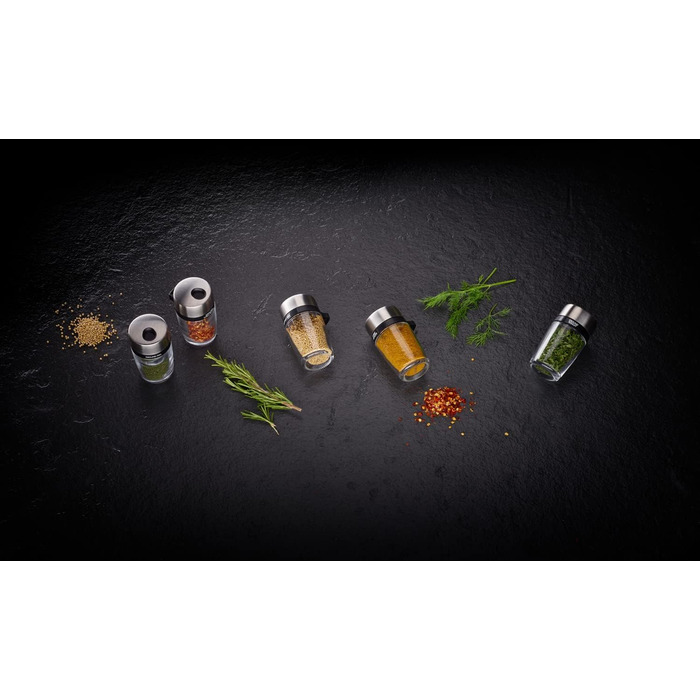 Підставка для спецій Cole & Mason H121809 Cambridge з 20 банками для спецій, карусель для спецій на 360/стояча підставка для спецій, нержавіюча сталь/скло, спеції/трави, включає 20 банок